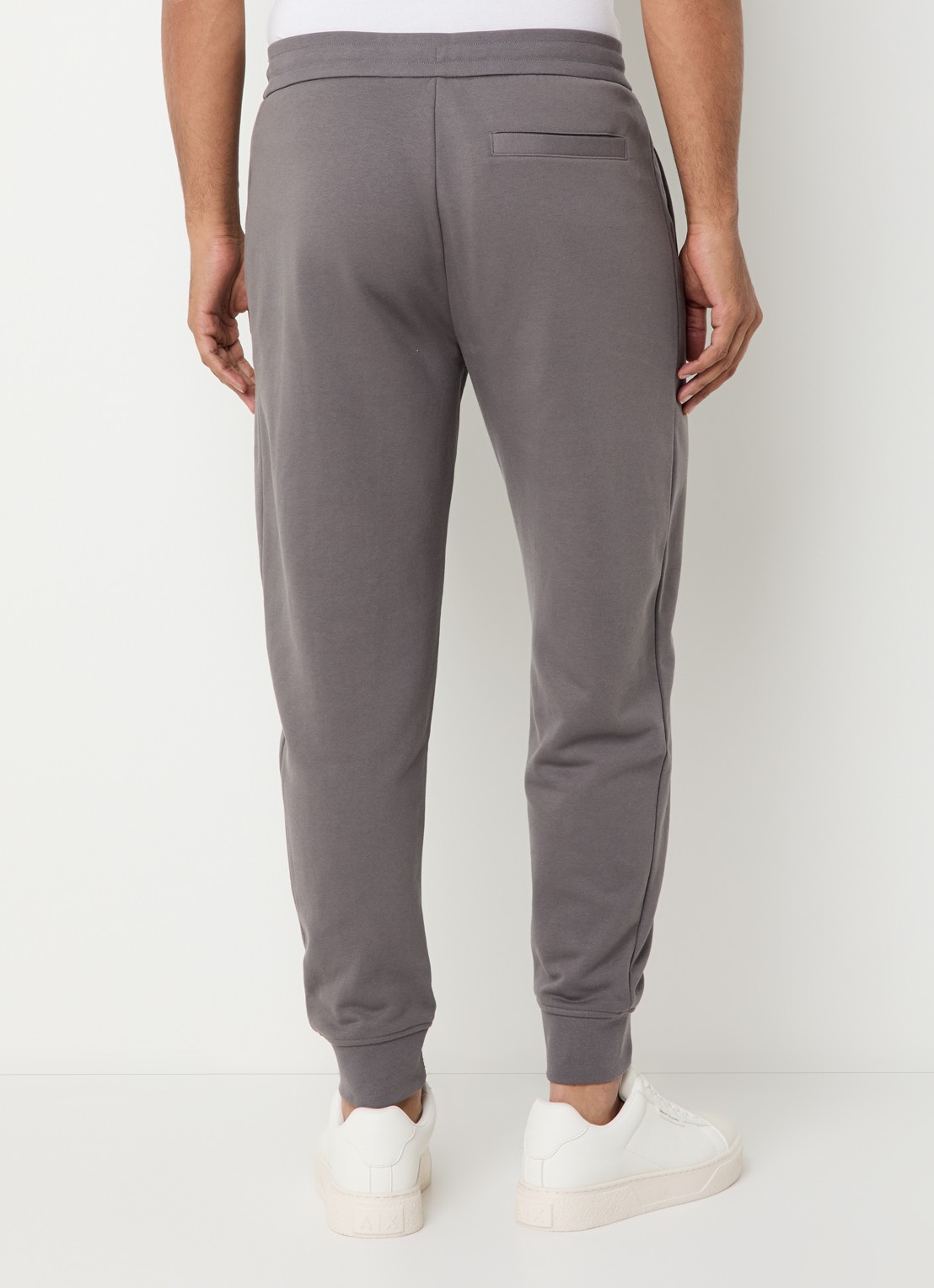 Armani High waist tapered fit joggingbroek met steekzakken - achterkant 5 grijs