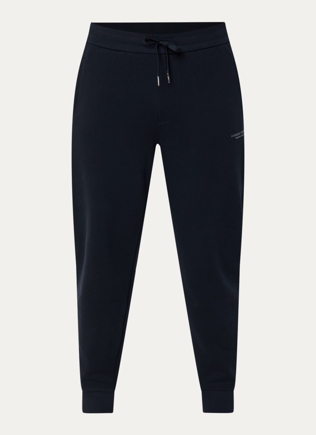 Armani High waist tapered fit joggingbroek met steekzakken - voorkant 2 donkerblauw