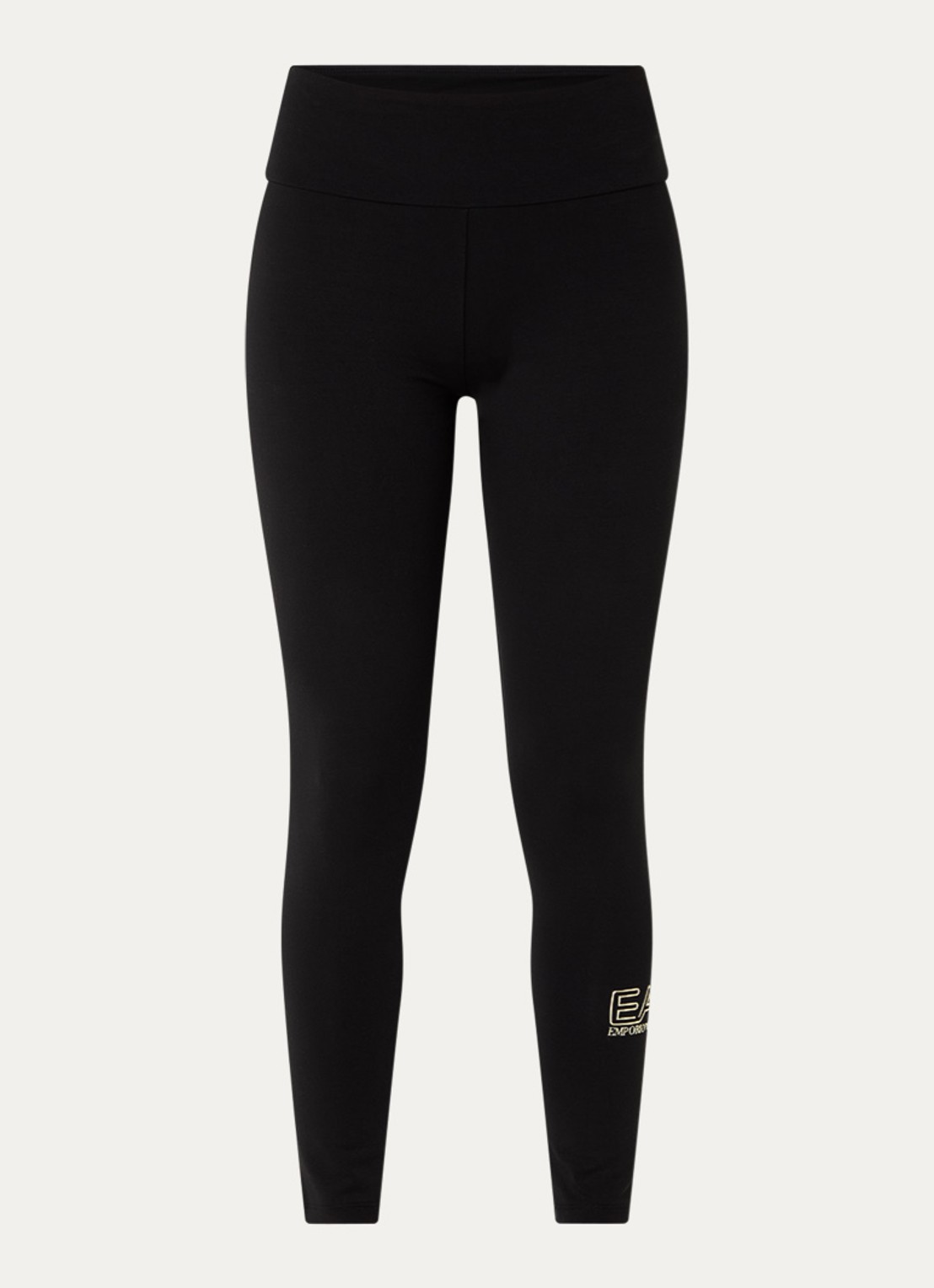 Armani High waist trainingslegging met logo - voorkant 4 zwart