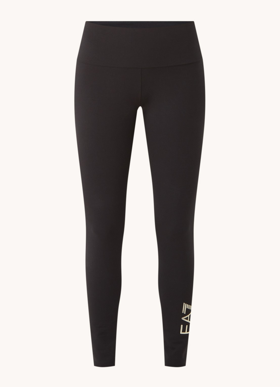 Armani High waist trainingslegging met metallic logo - voorkant 4 zwart