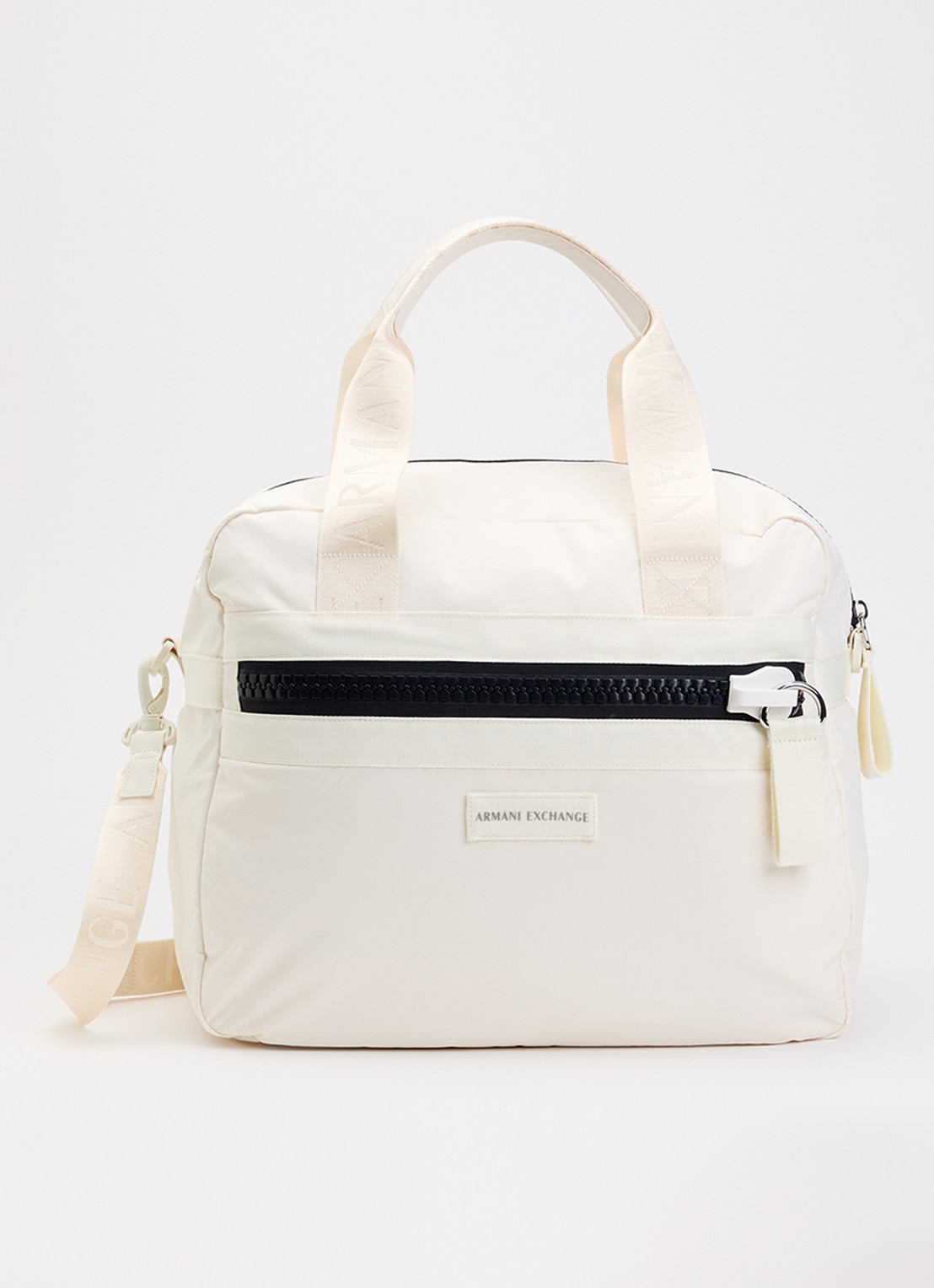 Armani Holdall weekendtas met afneembare schouderriem - voorkant 5 creme