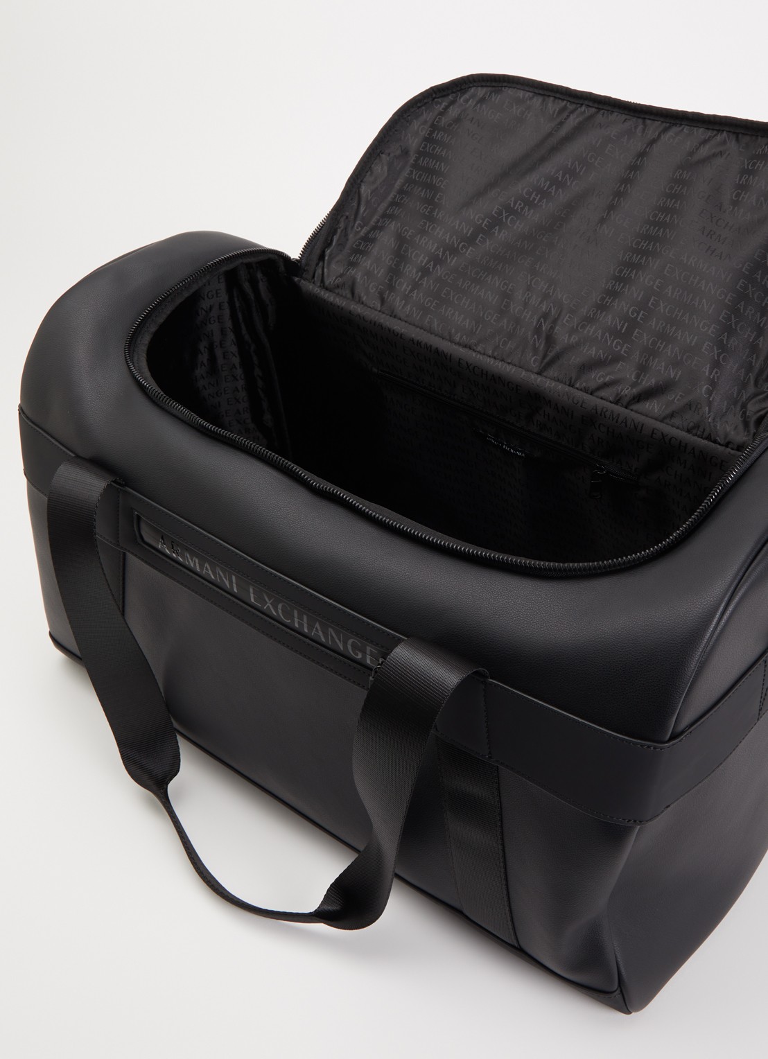 Armani Holdall weekendtas met afneembare schouderriem - detail 3 donkergrijs