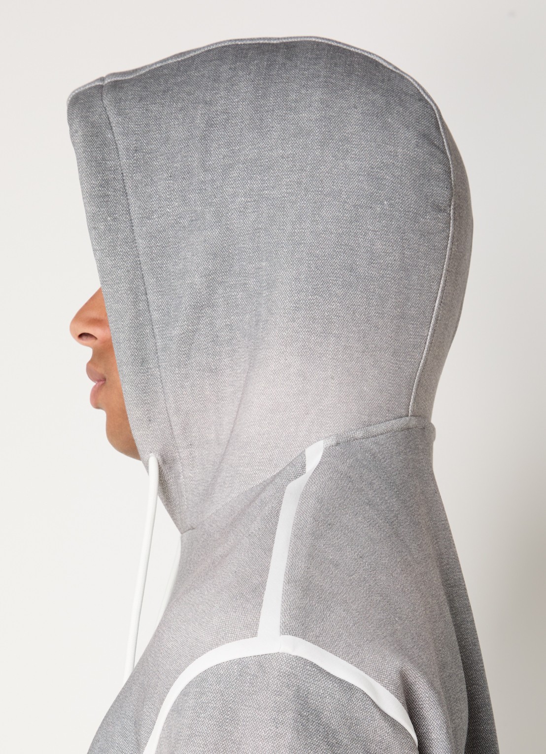 Armani Hoodie met gemêleerd dessin - detail 3 grijs