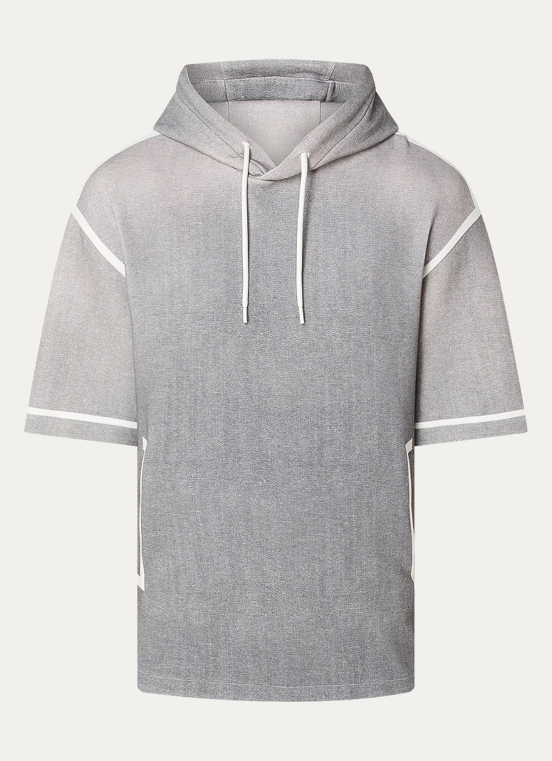 Armani Hoodie met gemêleerd dessin - voorkant 4 grijs