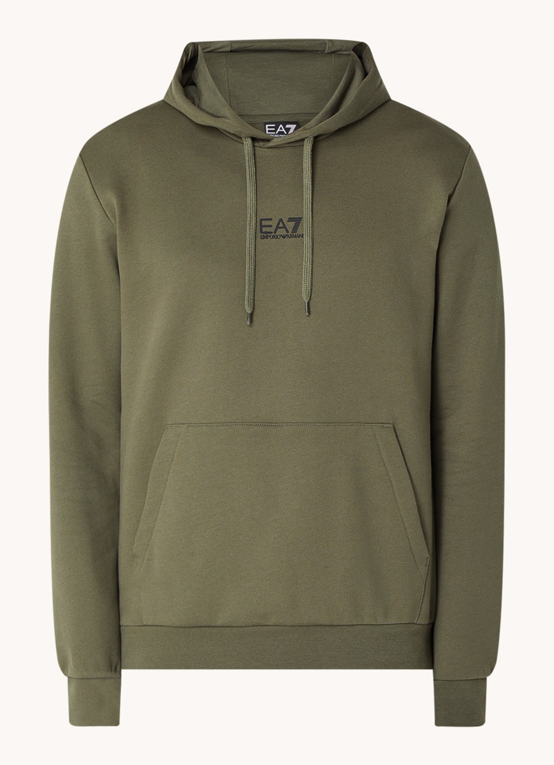 Armani Hoodie met logo - voorkant 4 legergroen