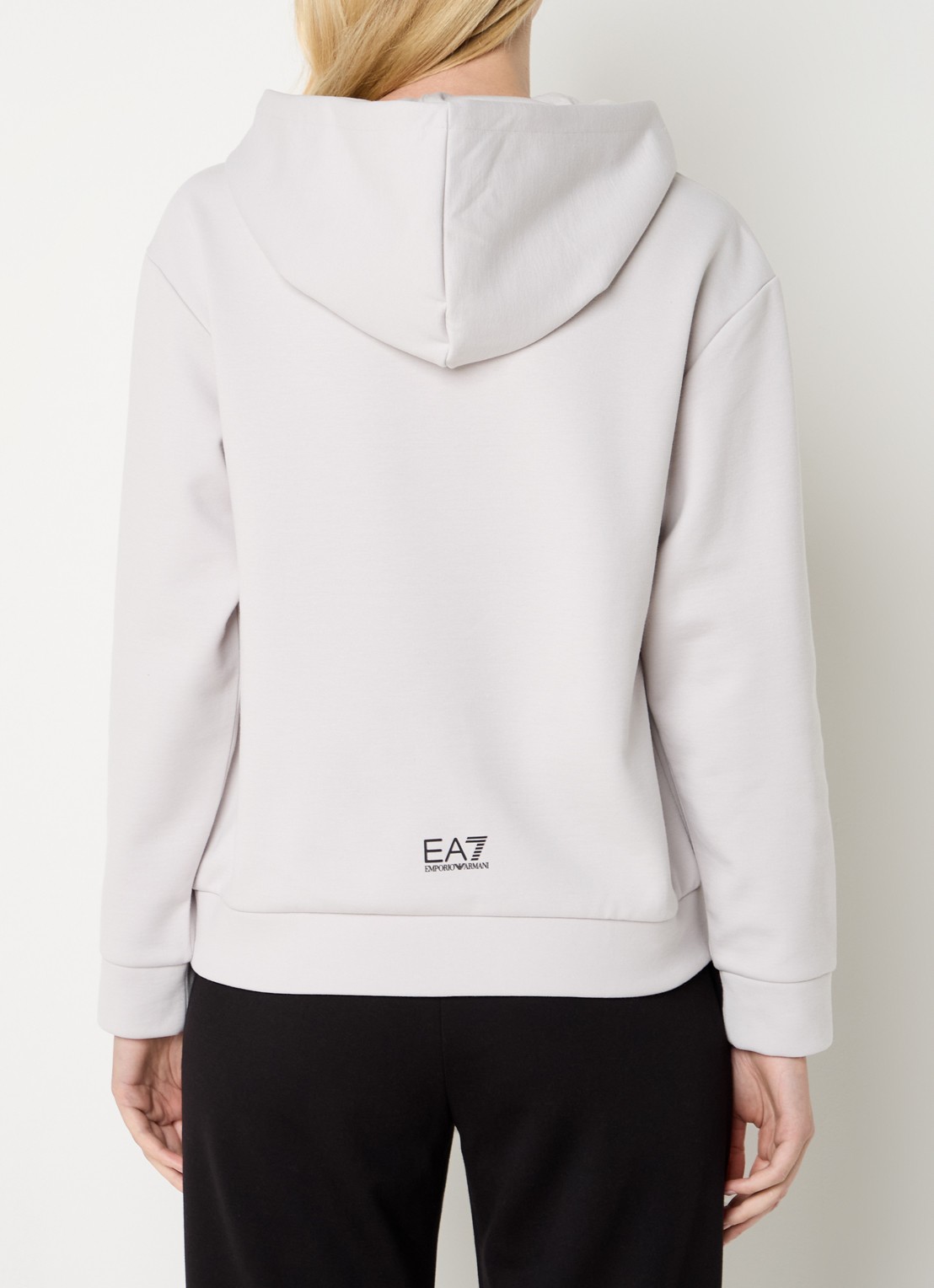 Armani Hoodie met logo - achterkant 3 lichtgrijs