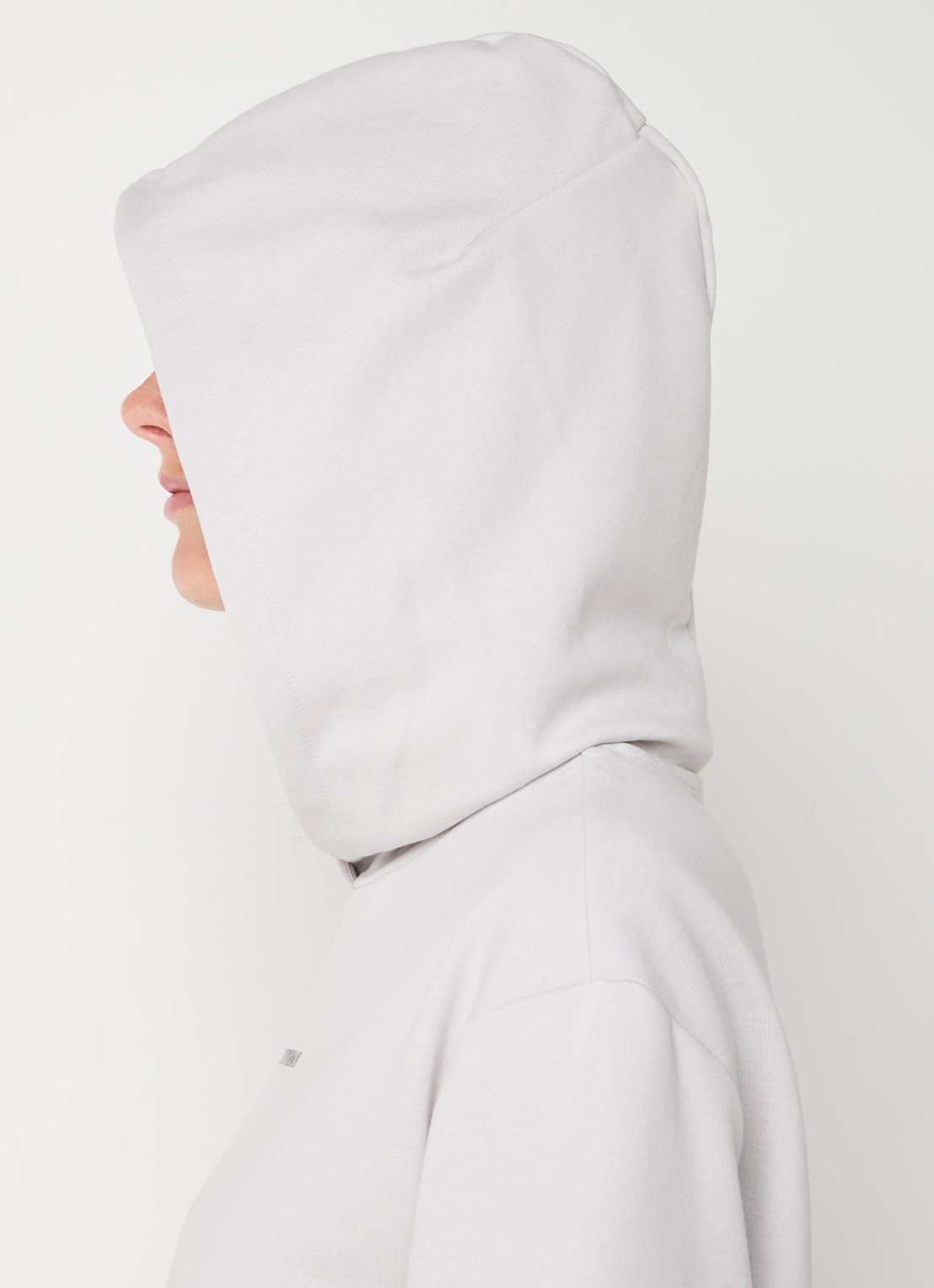 Armani Hoodie met logo - detail 5 lichtgrijs