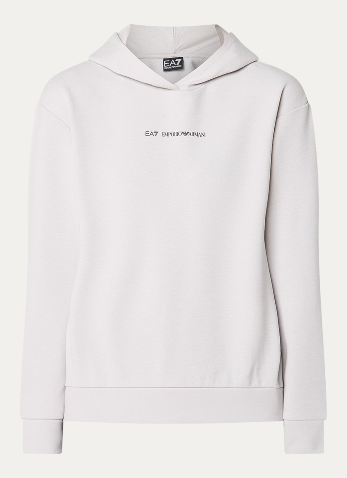 Armani Hoodie met logo - voorkant lichtgrijs
