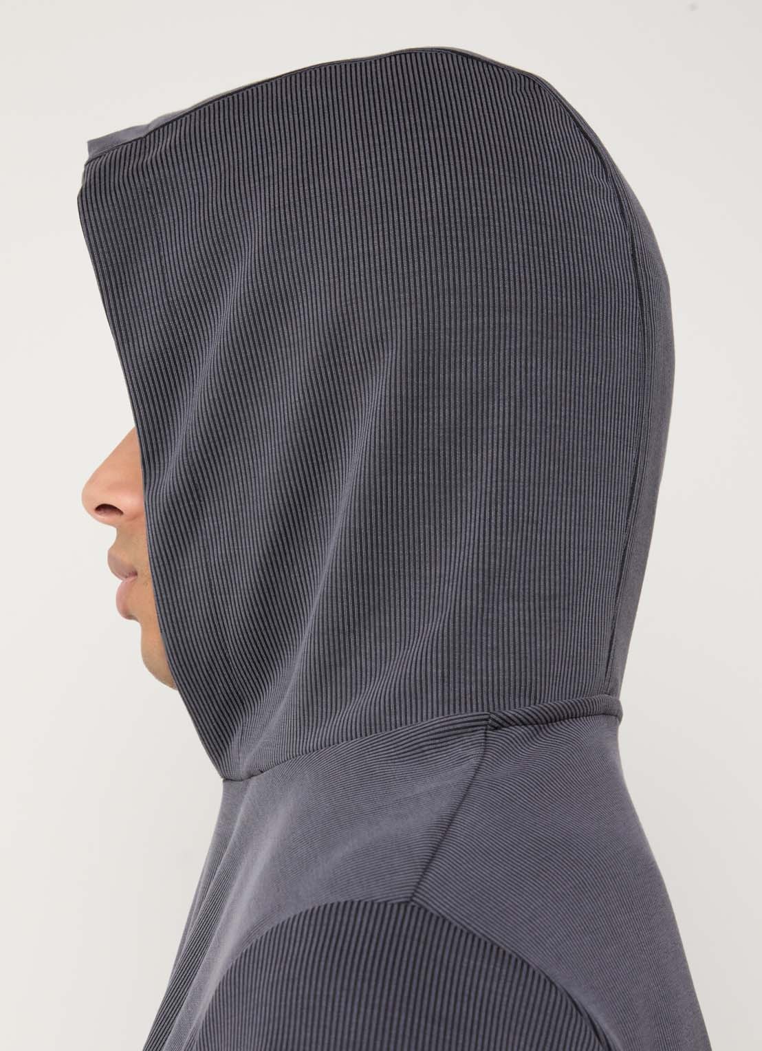 Armani Hoodie met logo - detail 3 antraciet