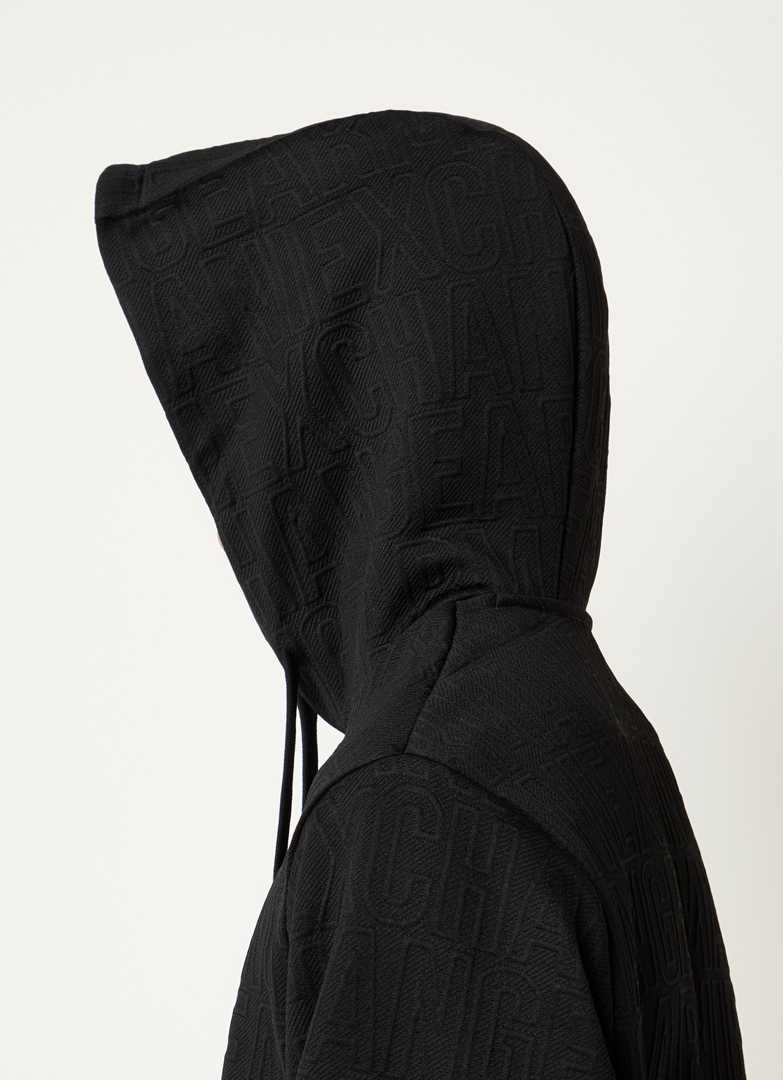 Armani Hoodie met logoborduring - detail 5 zwart