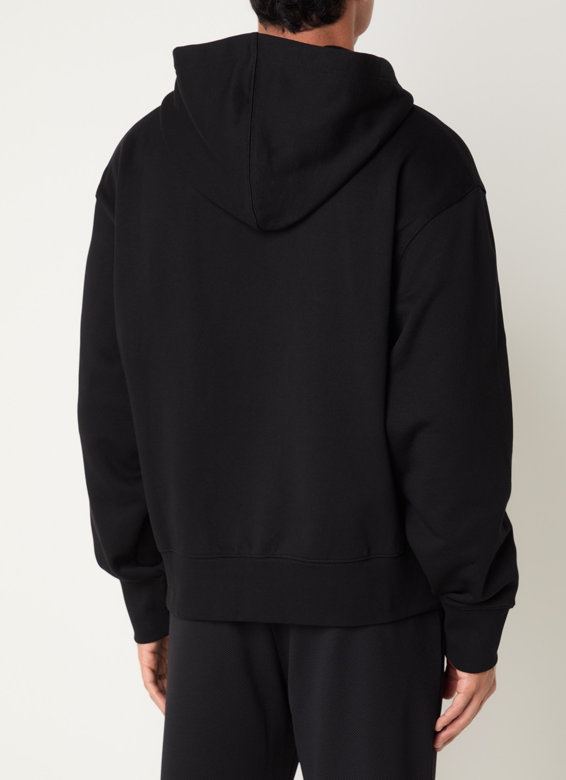 Armani Hoodie met logoborduring - achterkant 3 zwart