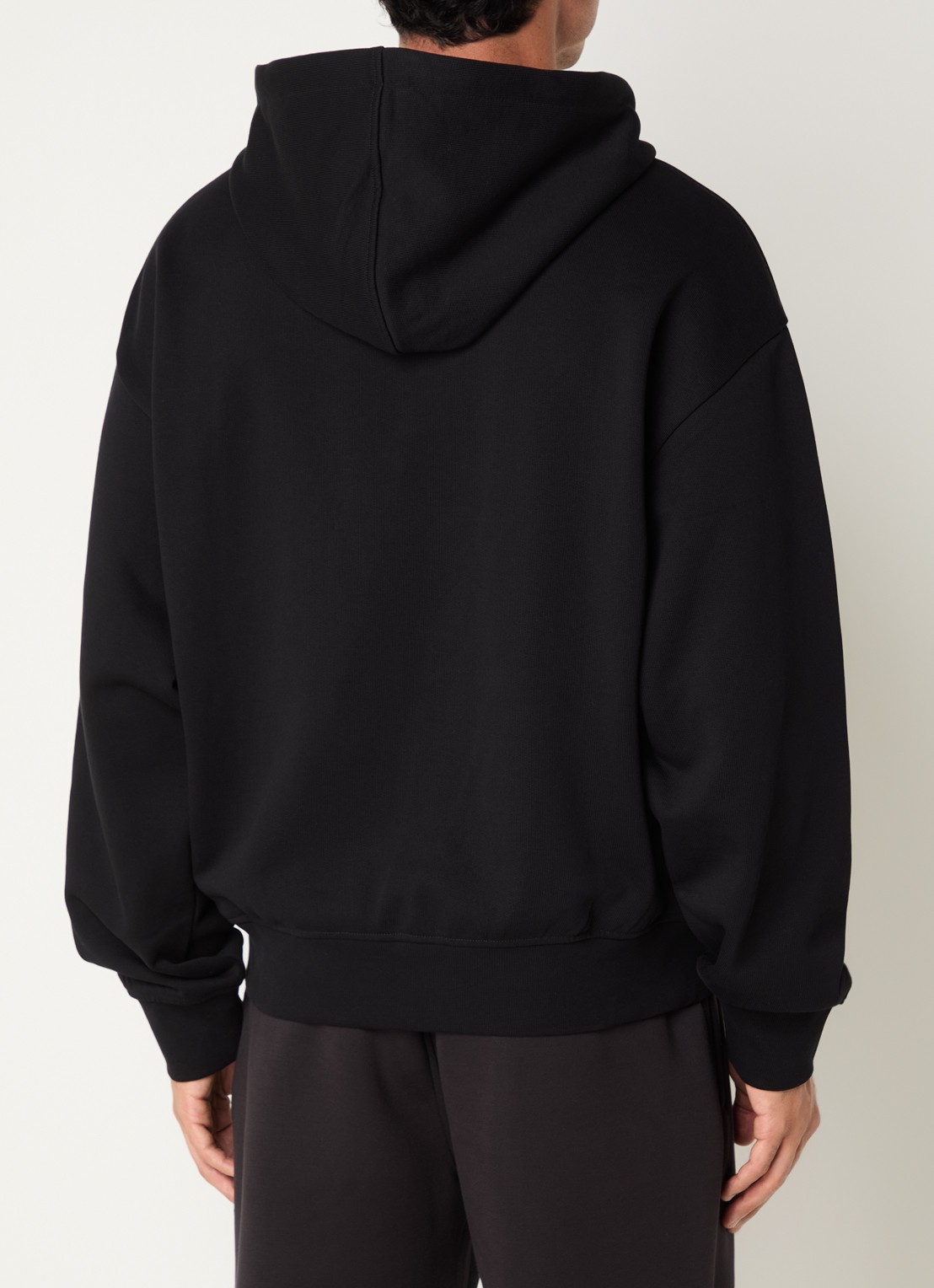 Armani hoodie met logoborduring - achterkant 3 zwart