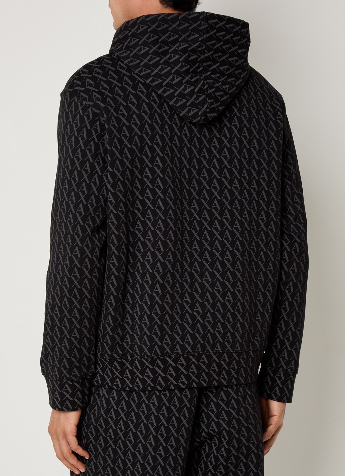 Armani Hoodie met logoprint - achterkant 3 zwart