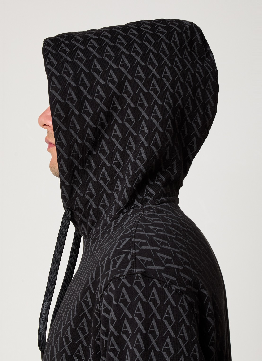 Armani Hoodie met logoprint - detail 5 zwart