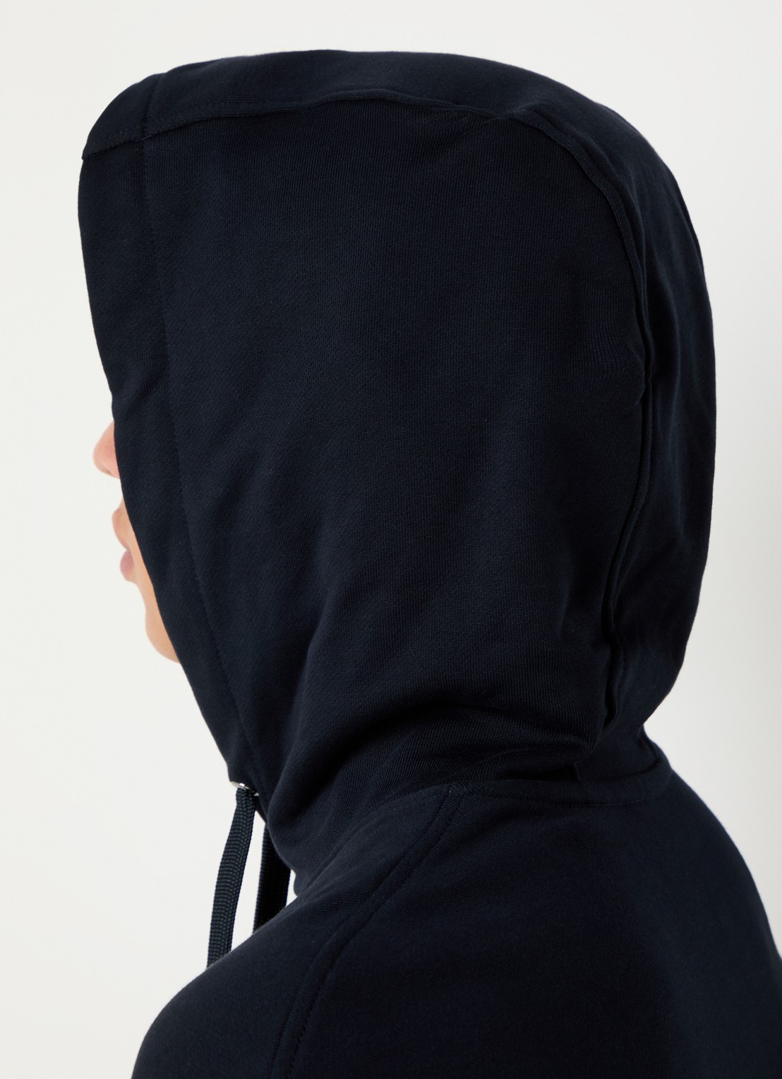 Armani Hoodie met logoprint - detail 4 donkerblauw