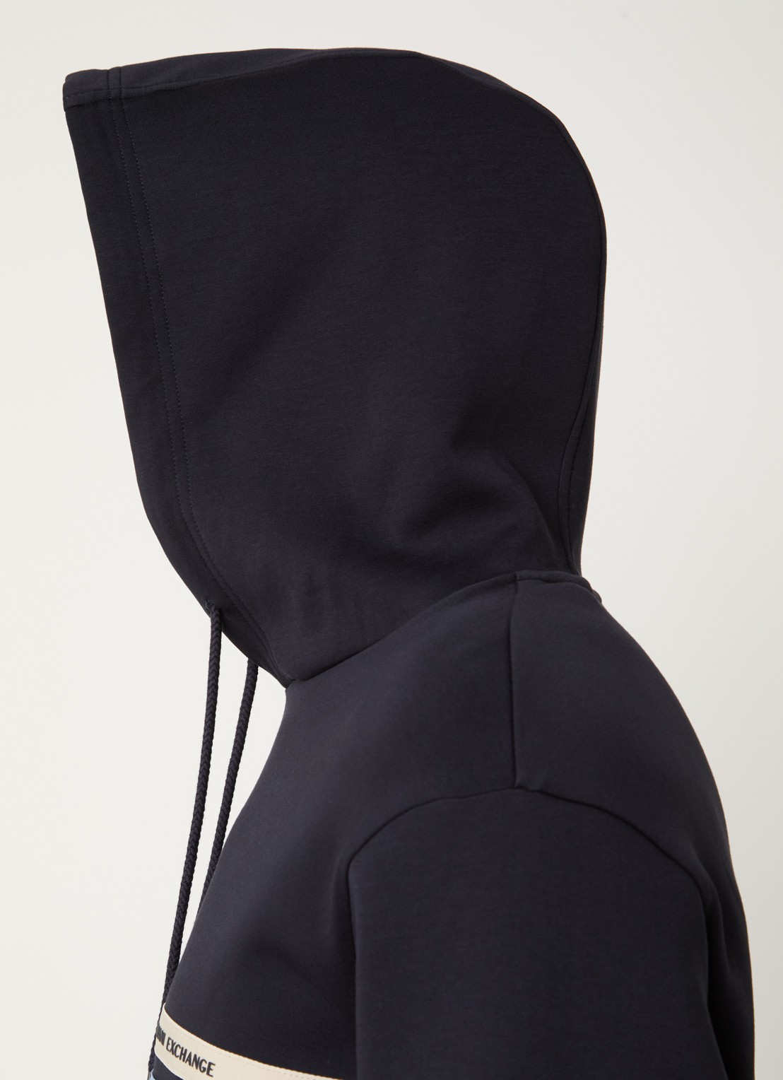 Armani Hoodie met logoprint - detail 2 donkerblauw