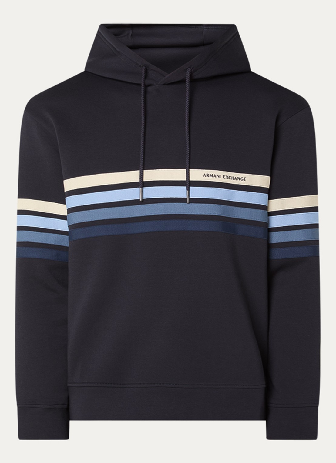 Armani Hoodie met logoprint - voorkant 4 donkerblauw