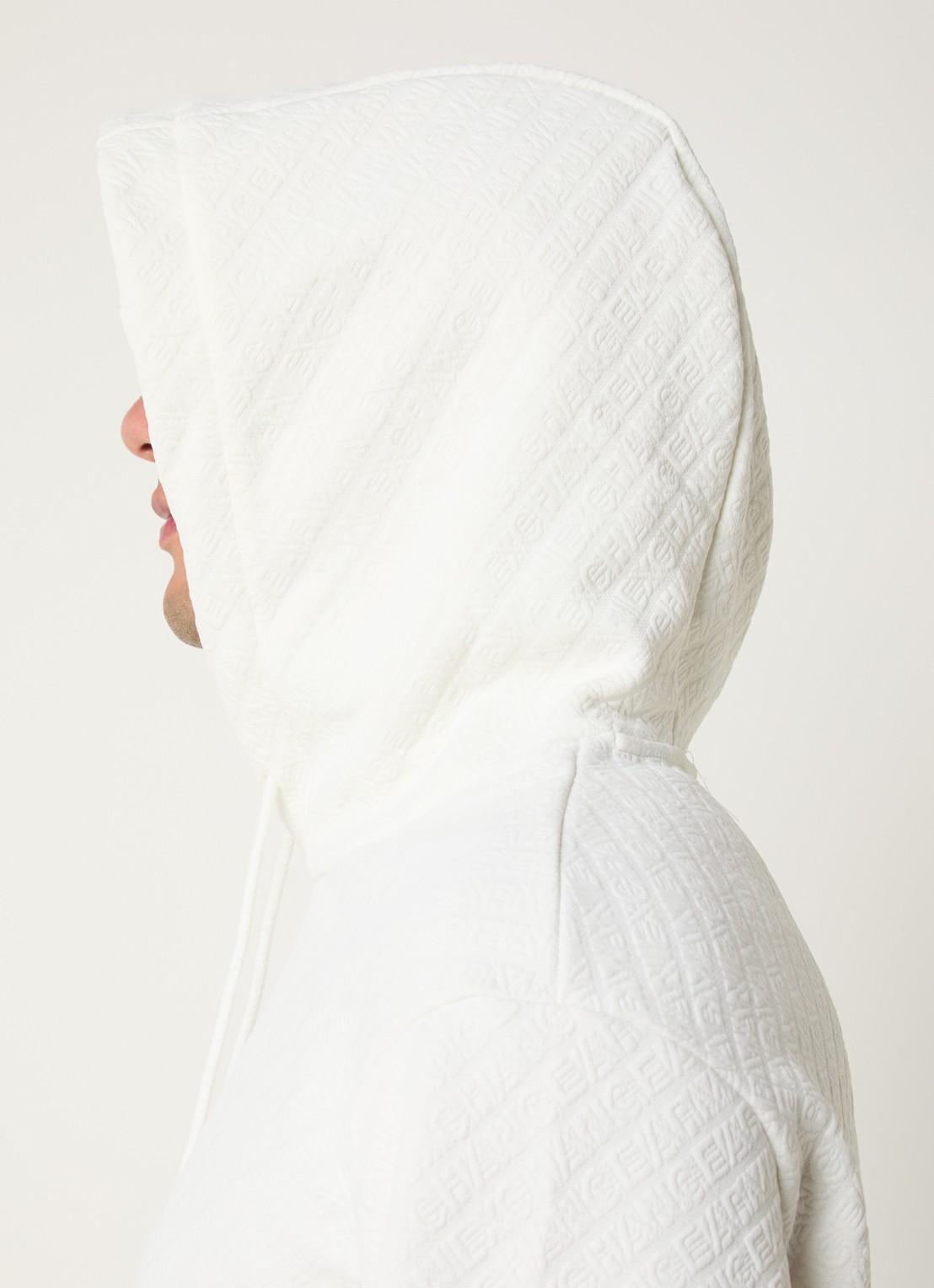 Armani Hoodie met logoprint - detail 5 wit