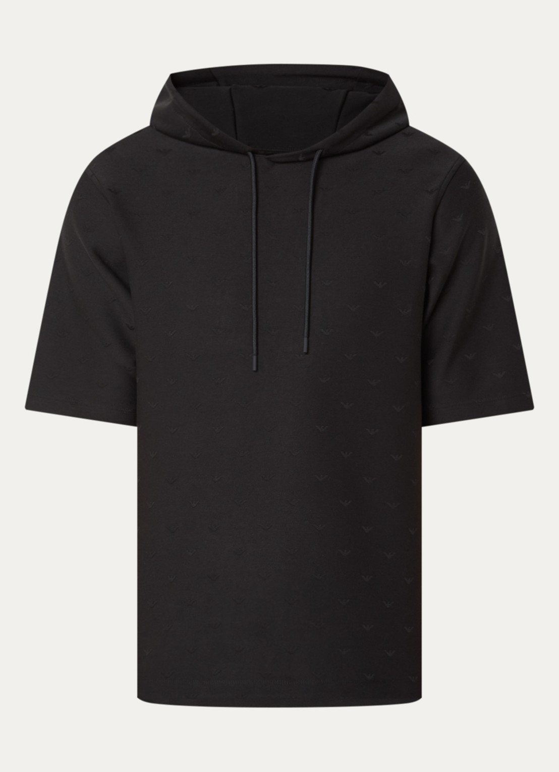 Armani Hoodie met logoprint - voorkant 2 zwart