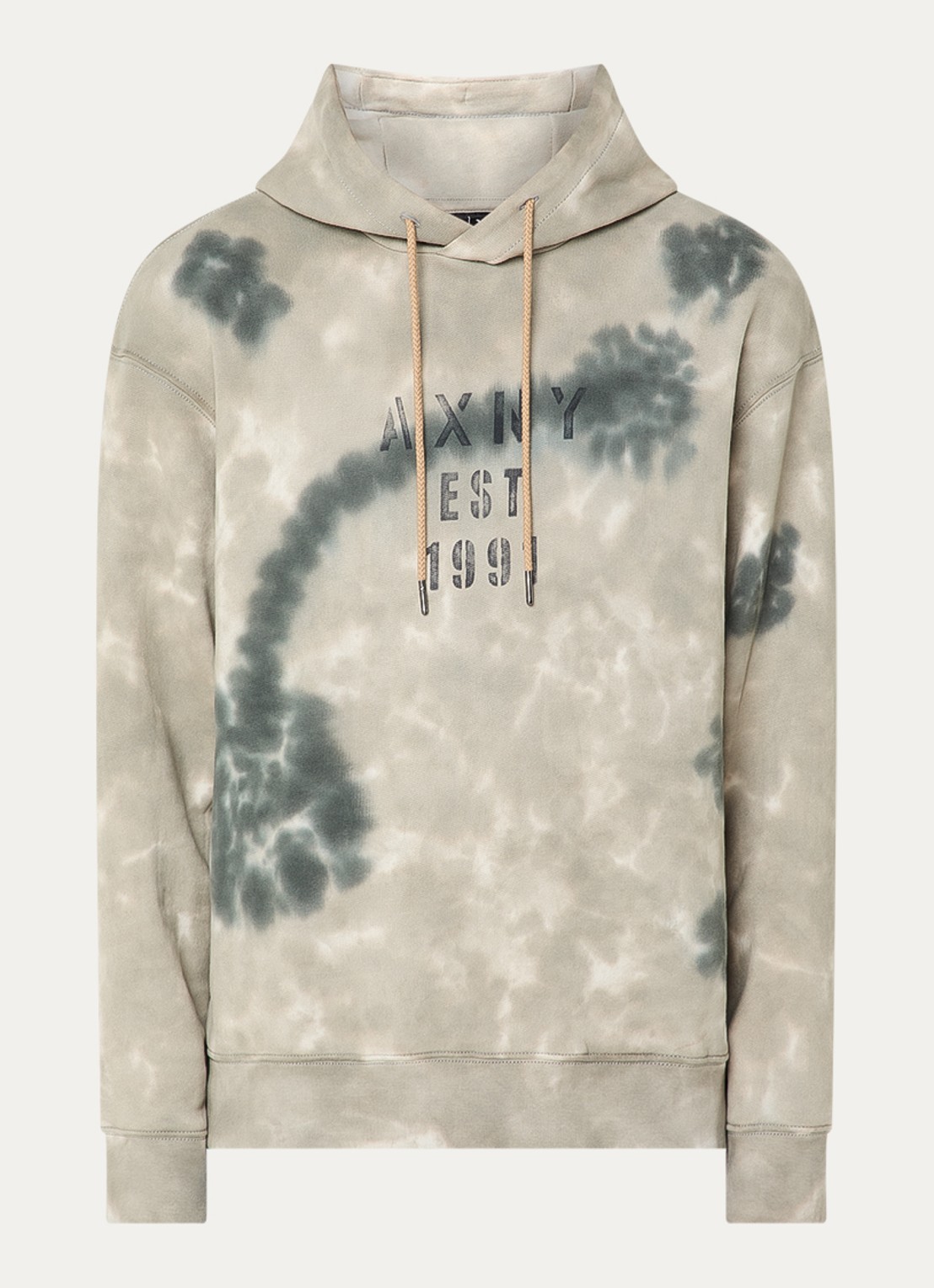 Armani Hoodie met print - voorkant 2 grijs