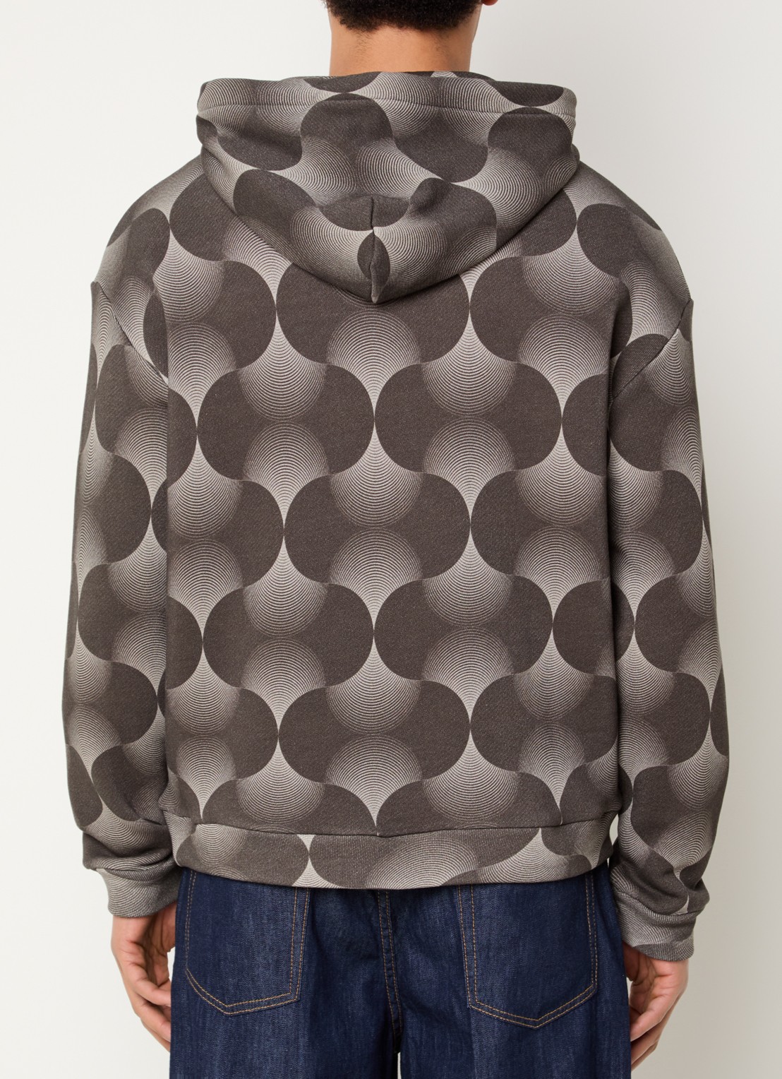 Armani Hoodie met print - achterkant 5 antraciet