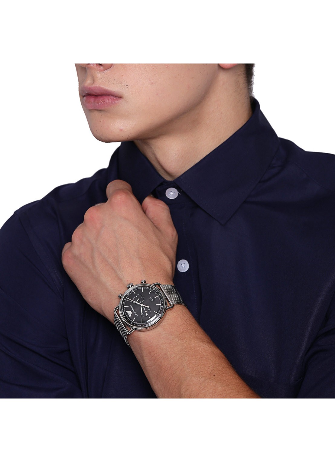 Armani Horloge AR11104 - detail 6 zilver