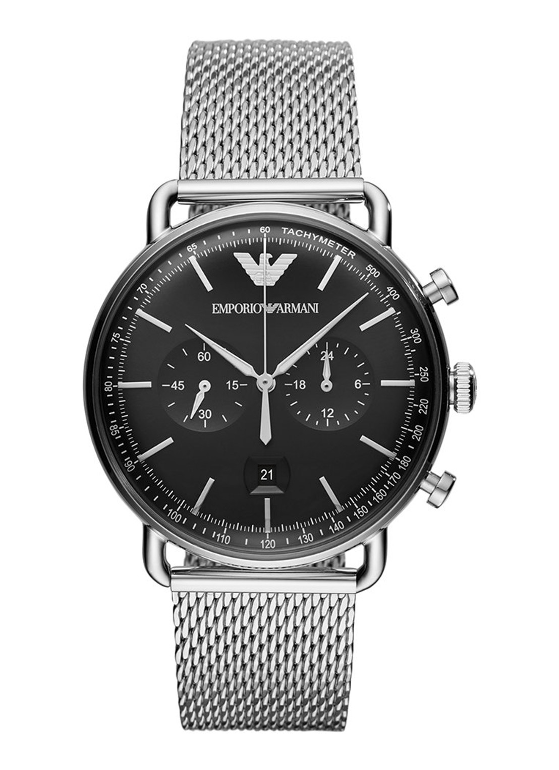 Armani Horloge AR11104 - voorkant zilver