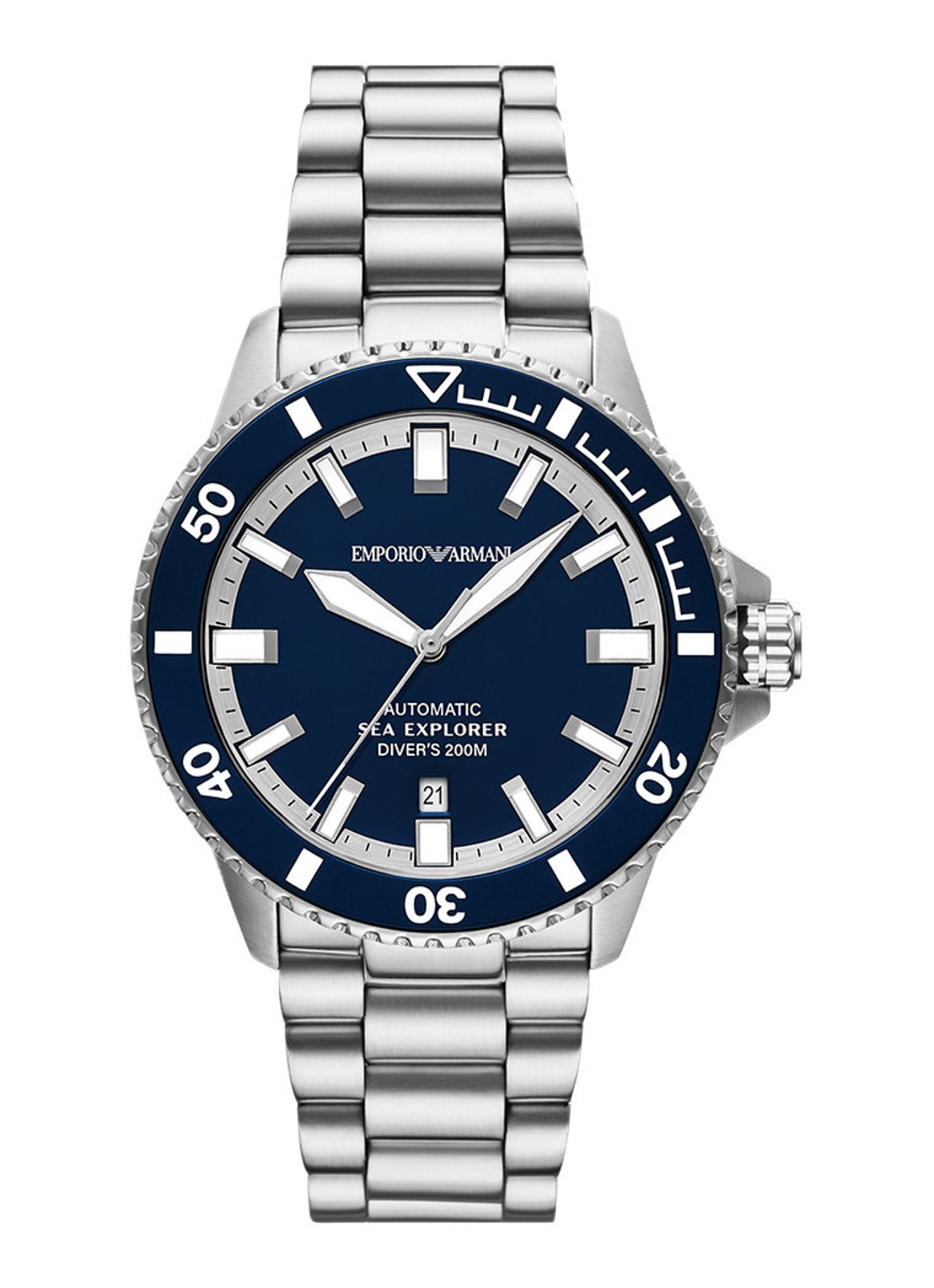 Armani Horloge AR60087 - voorkant 6 zilver