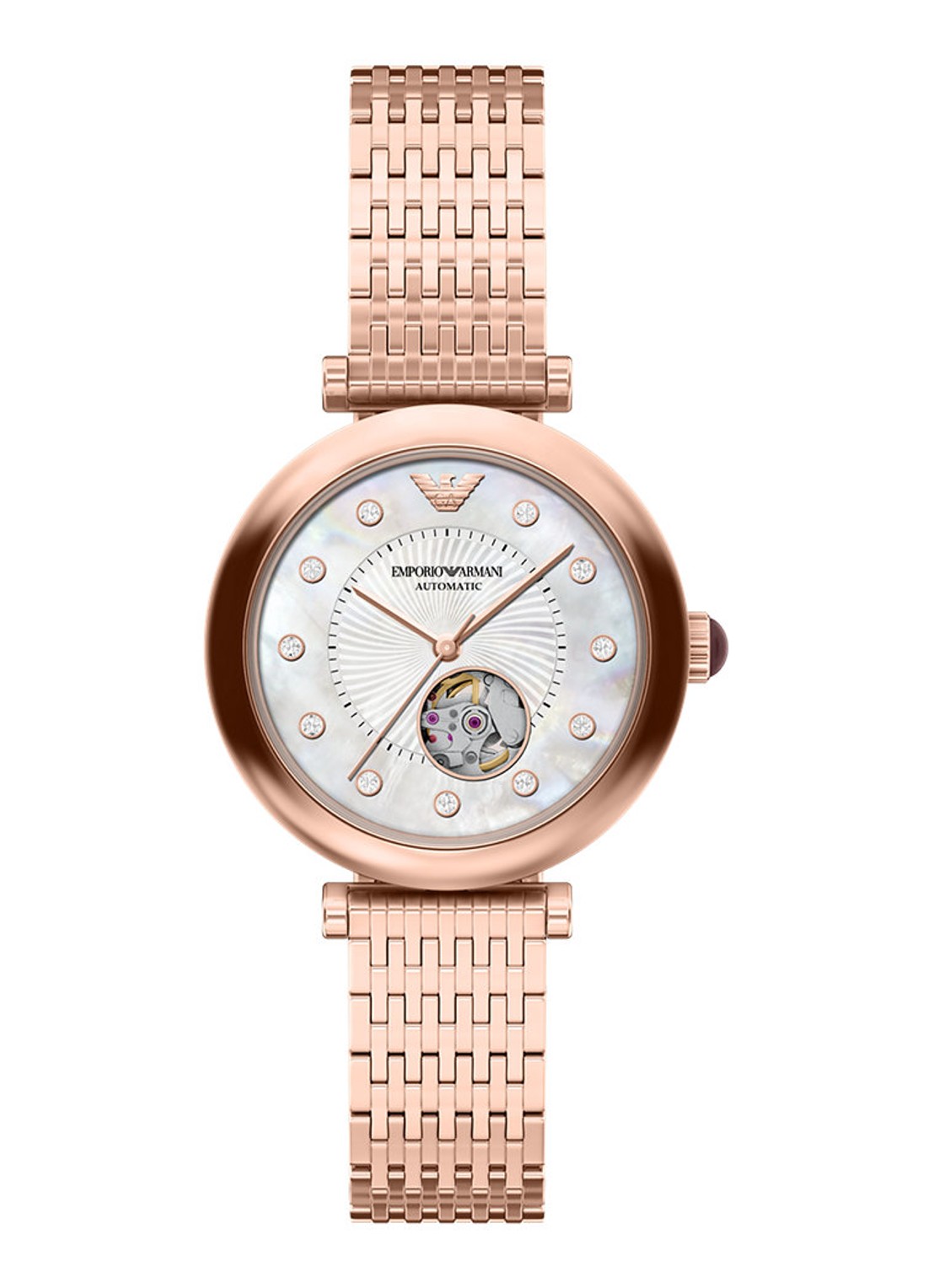 Armani Horloge AR60096 - voorkant 6 roségoud