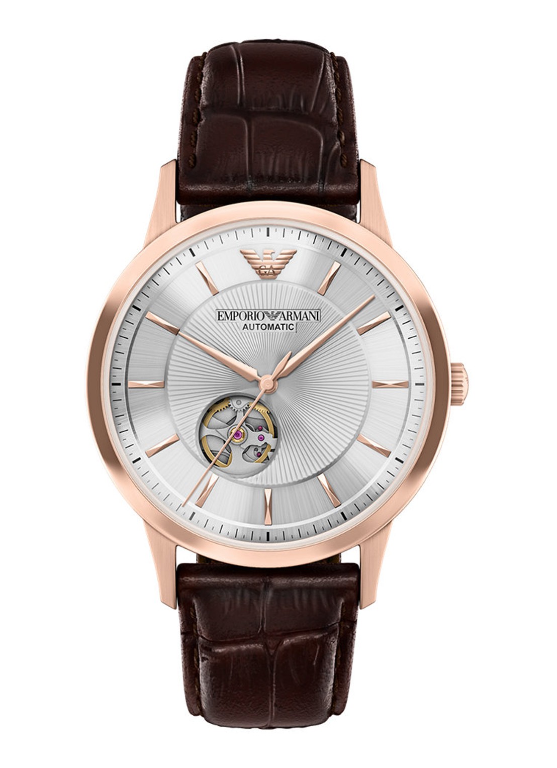 Armani Horloge AR60098 - voorkant 6 roségoud