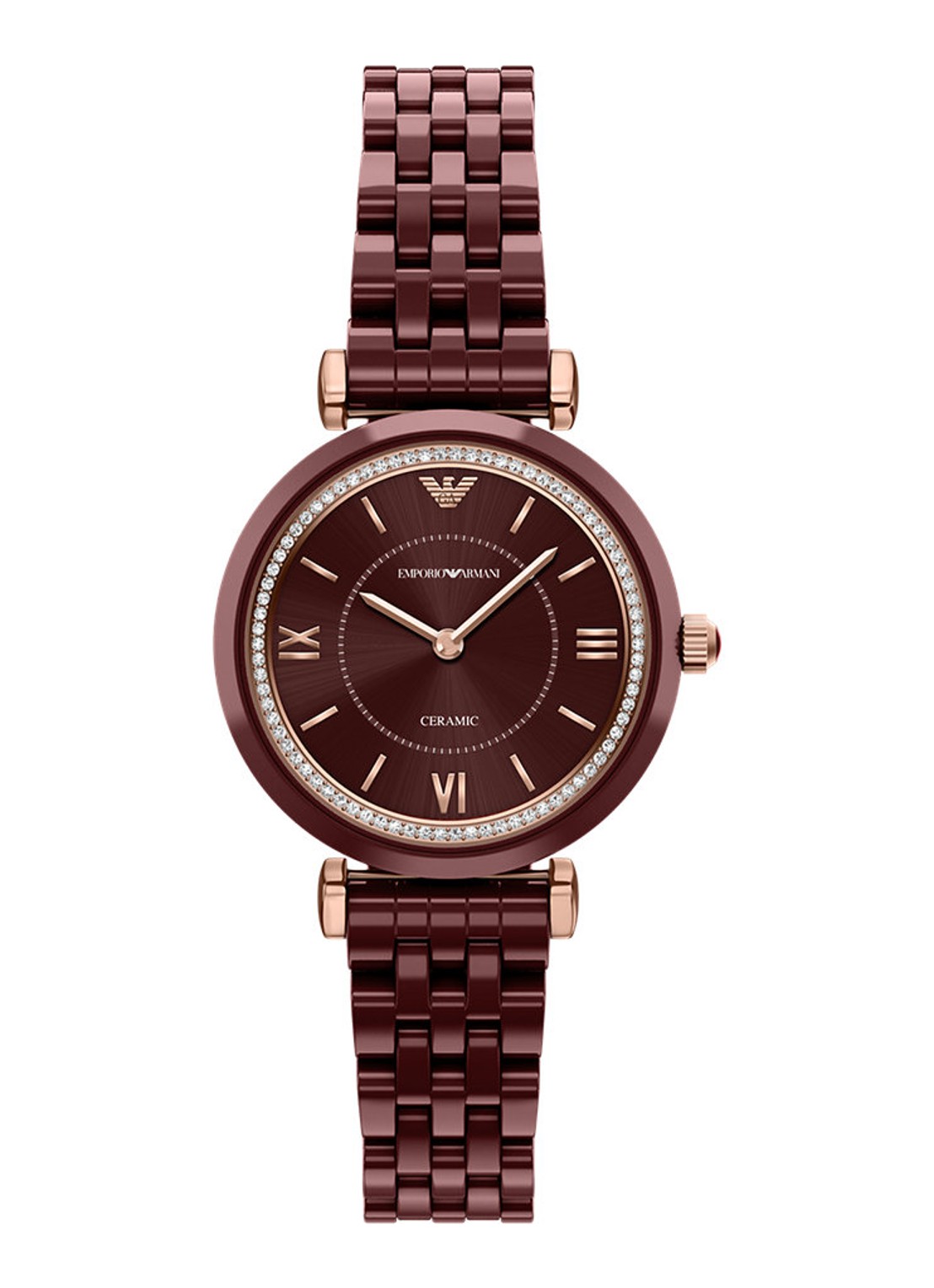 Armani Horloge AR70020 - voorkant 6 roségoud