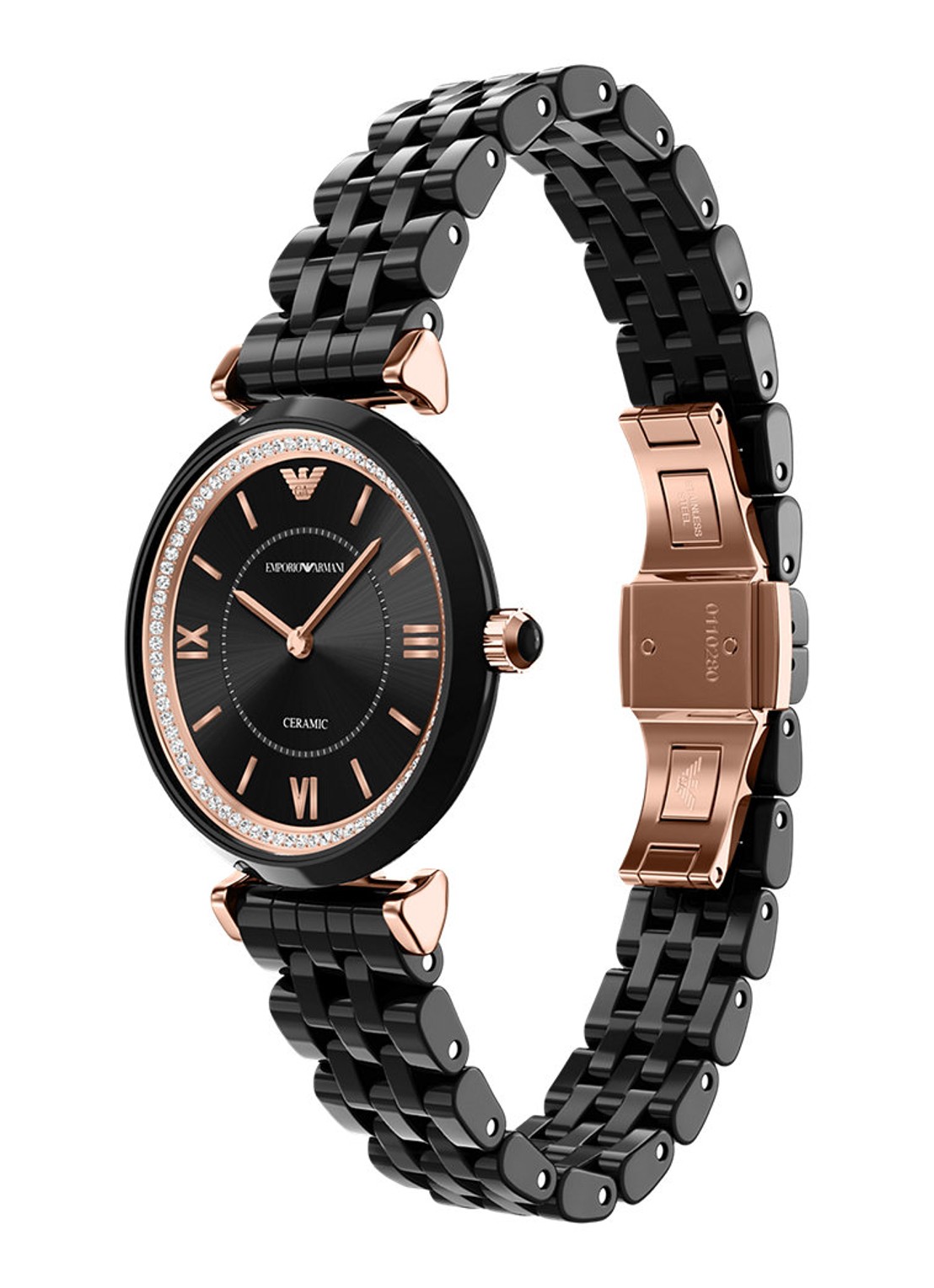 Armani Horloge AR70021 - detail 4 zwart