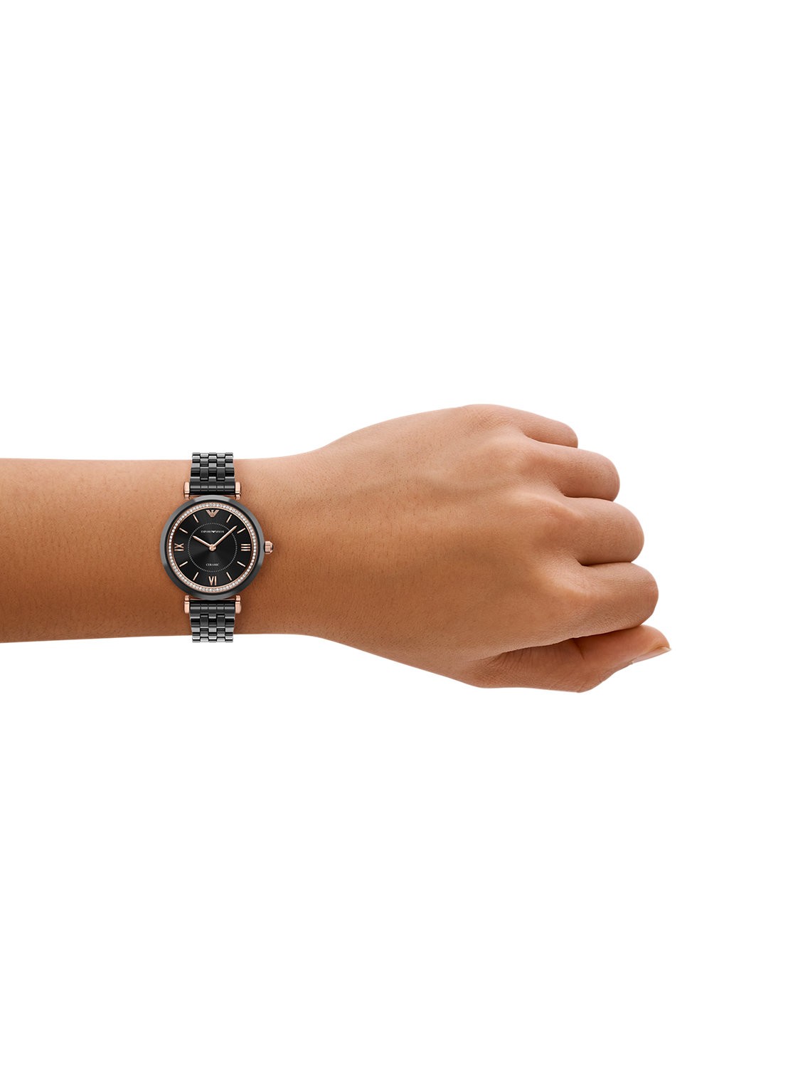 Armani Horloge AR70021 - detail 5 zwart