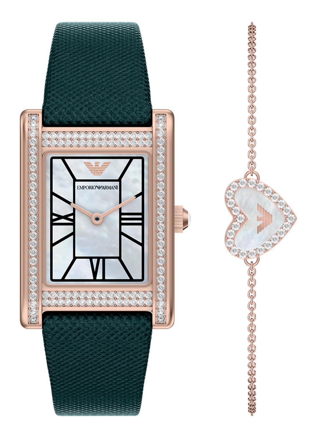Armani Horloge AR80085SET - voorkant 6 roségoud