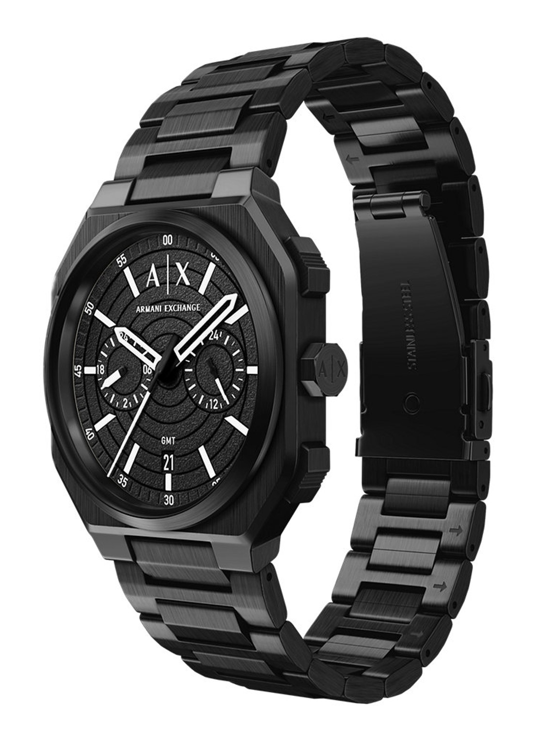 Armani Horloge AX1478 - detail 4 zwart
