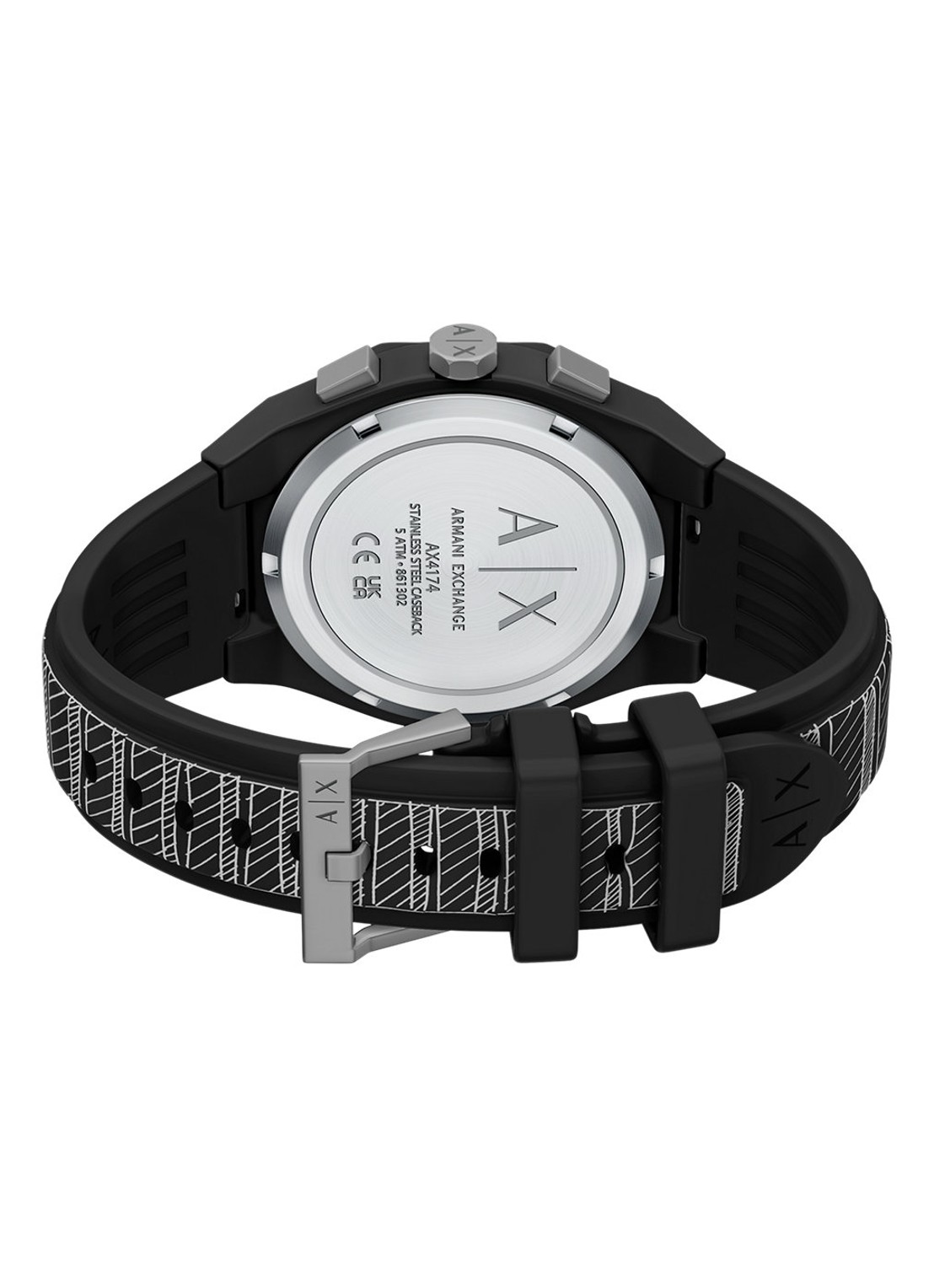 Armani Horloge AX4174 - detail 3 zwart