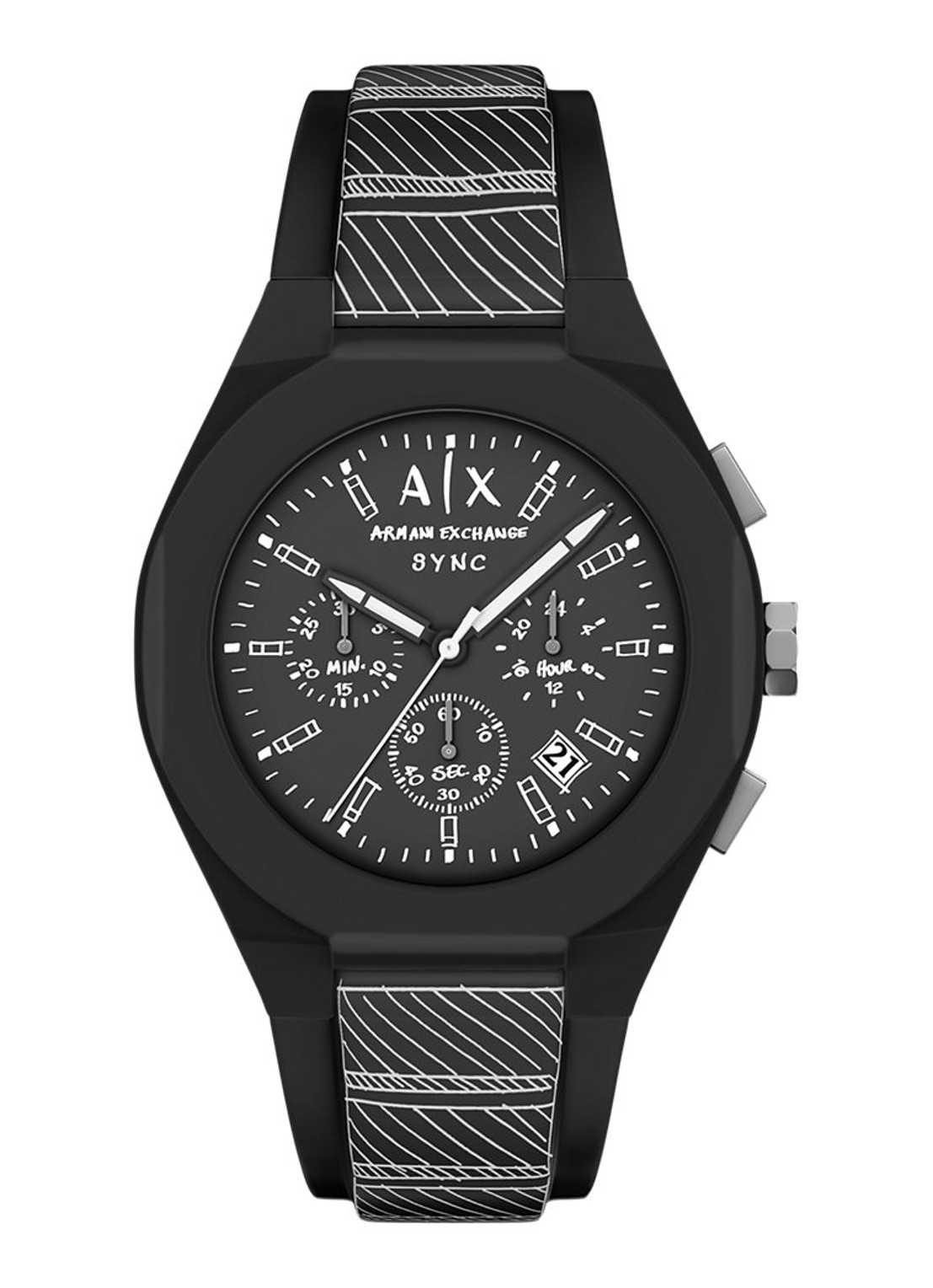 Armani Horloge AX4174 - voorkant 6 zwart