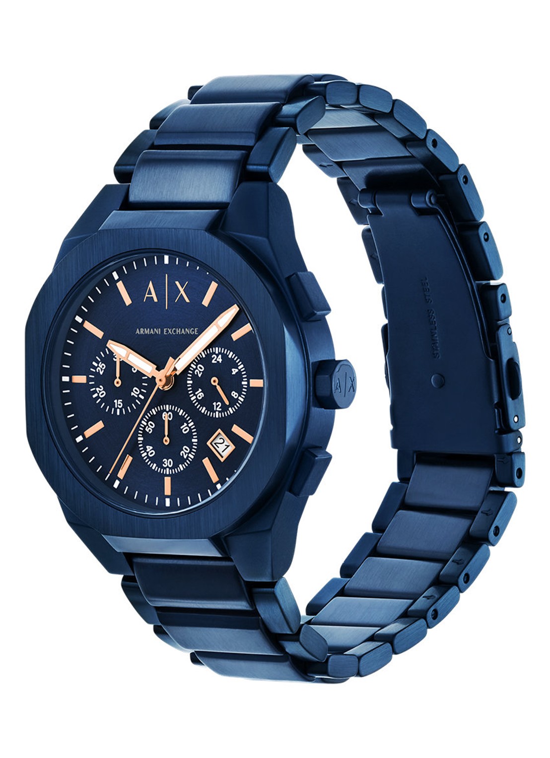 Armani Horloge AX4189 - detail 3 donkerblauw