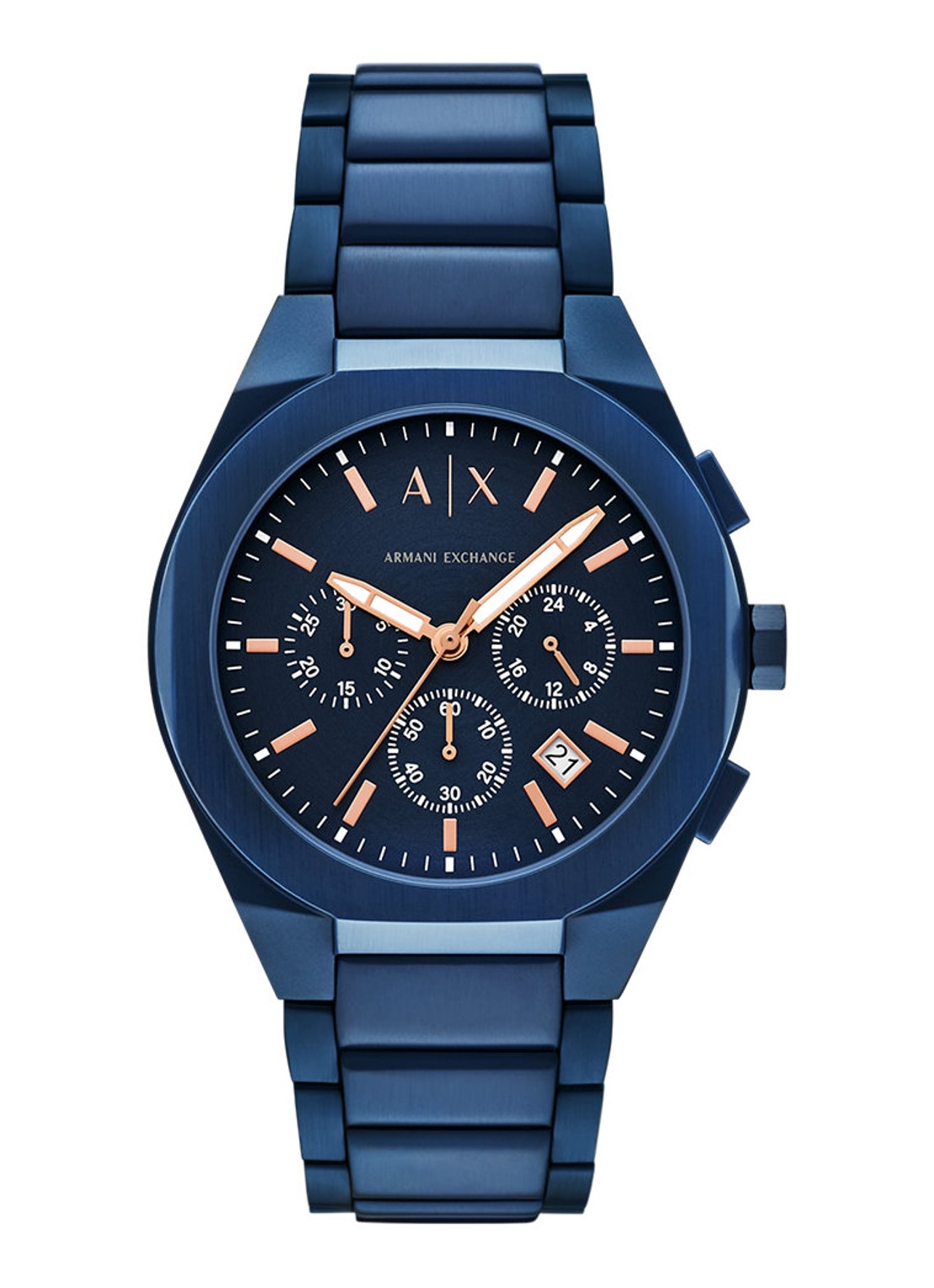 Armani Horloge AX4189 - voorkant 5 donkerblauw
