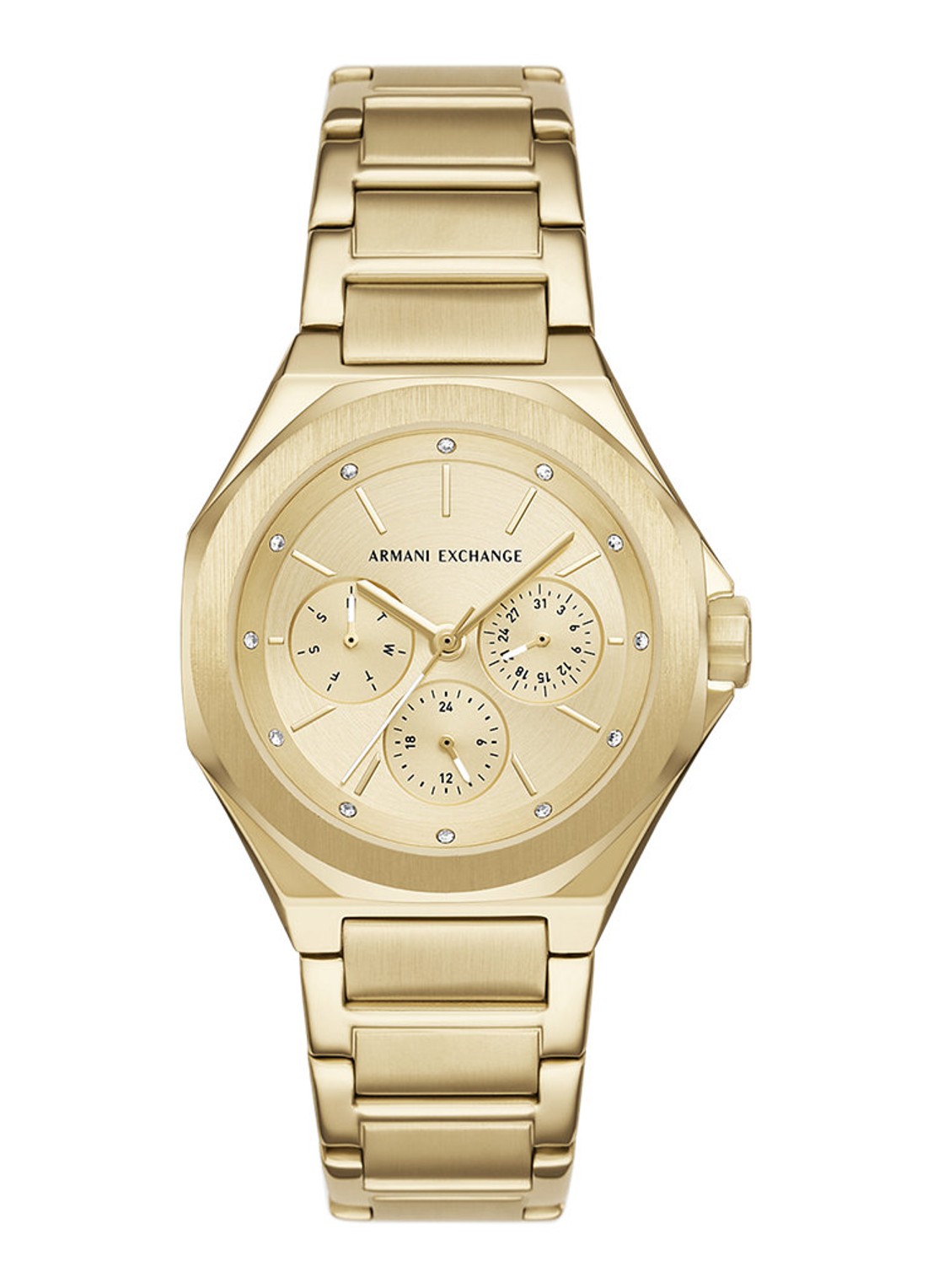 Armani Horloge AX4624 - voorkant goud