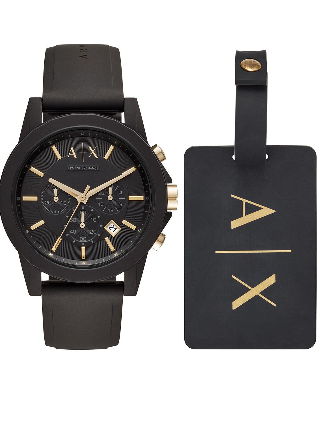 Armani Horloge AX7105 - voorkant zwart