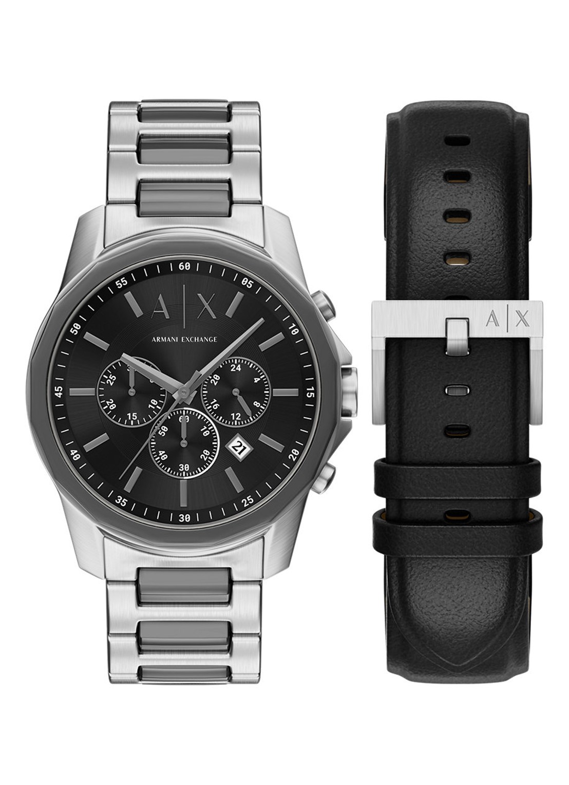 Armani Horloge AX7181SET  - voorkant 6 zilver