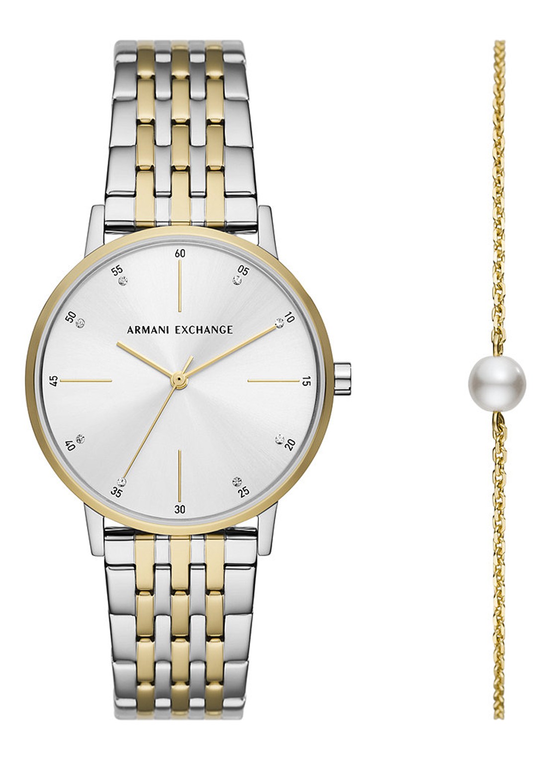 Armani Horloge en armband set van 2 AX7156SET - voorkant 6 zilver