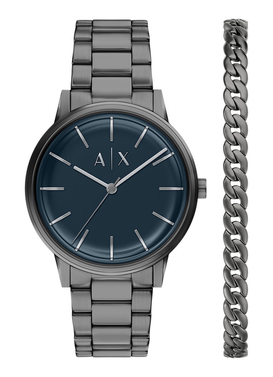 Armani Horloge en armband set van 2 AX7183SET - voorkant 6 donkergrijs