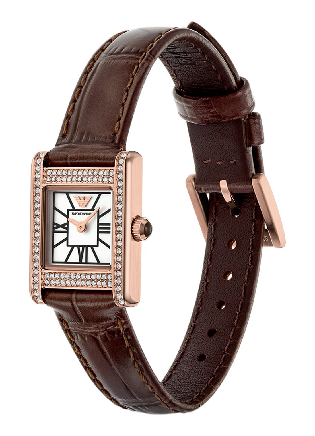 Armani Horloge en horlogeband AR80083AET - detail 5 roségoud