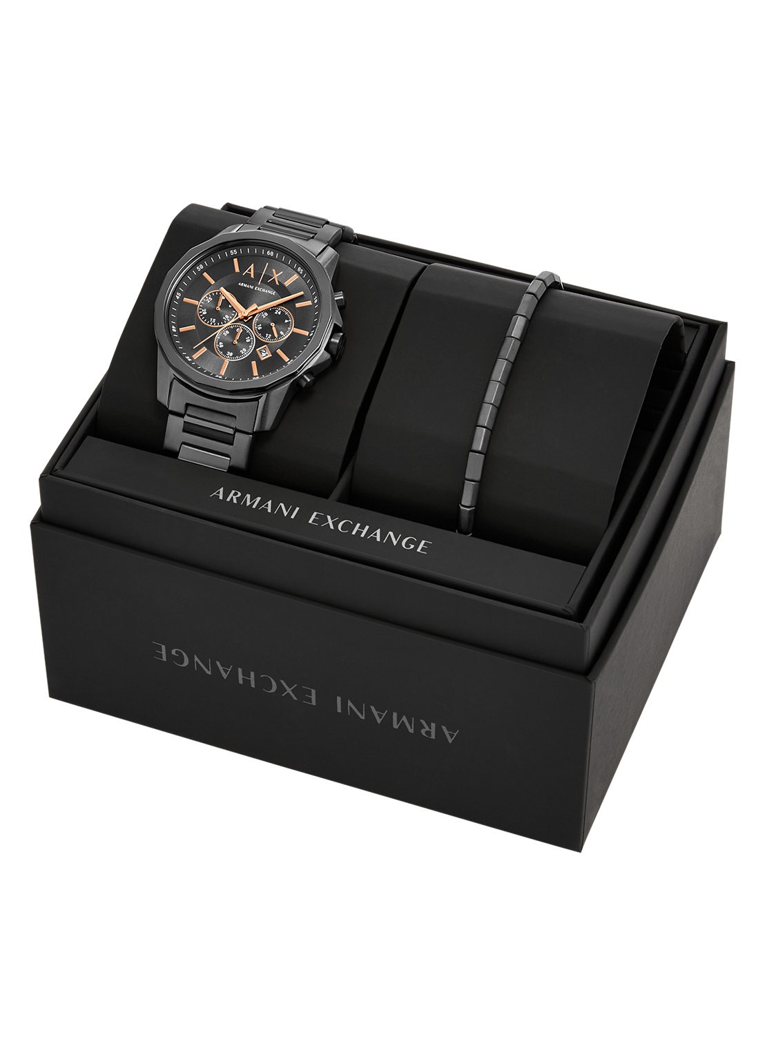 Armani Horloge met armband in set van 2 AX7170SET - detail 4 antraciet