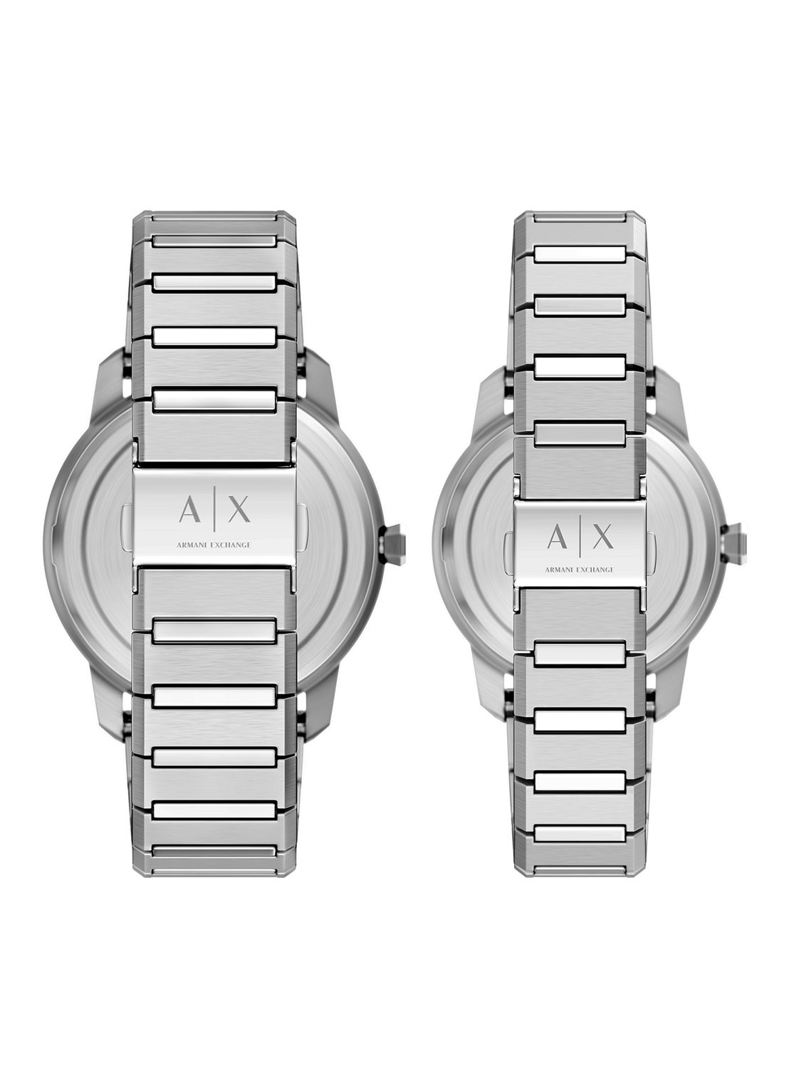 Armani Horloge set van 2 AX7180SET  - detail zilver