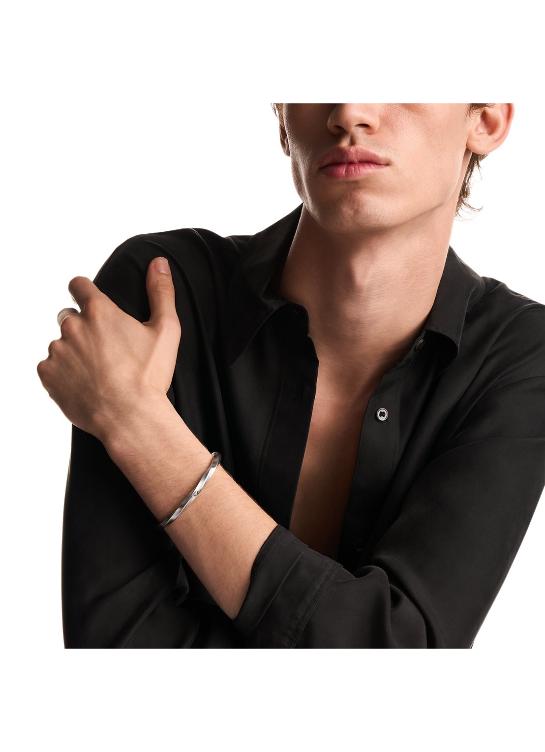 Armani Iconic Trend armband  EGS3364040 - detail 3 zilver