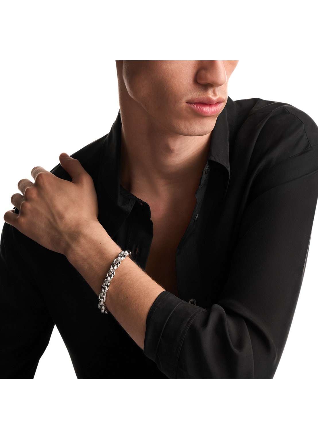 Armani Iconic Trend armband EGS3377040 - detail 2 zilver
