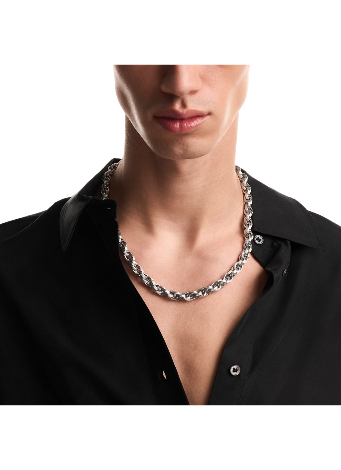 Armani Iconic Trend ketting EGS3378040 - detail 2 zilver